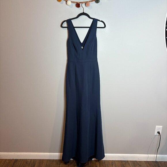 NWT BCBG MaxAzria Riva gown in Deep Navy - Picture 2 of 6